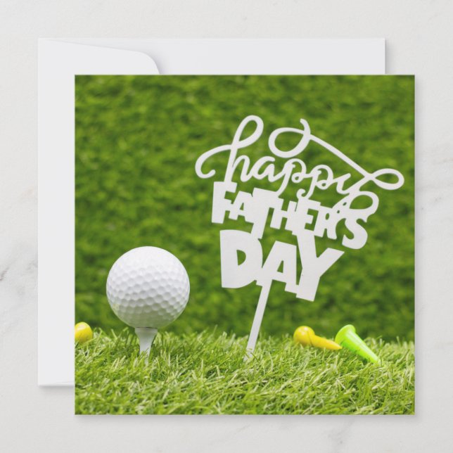 Carte Boule de golf avec panneau de Fête des pères Happy (Devant)