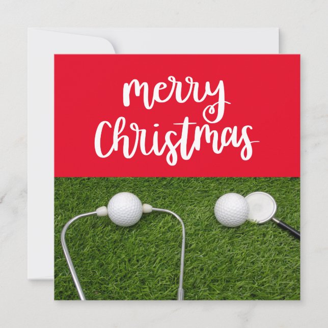 Carte Boule de golf avec pour docteur Médicale golfeur N (Devant)
