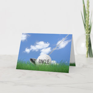 Carte Boule de golf de l'oncle dans l'herbe