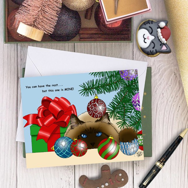 Carte Boule de Noël Ornement Chat (Créateur téléchargé)
