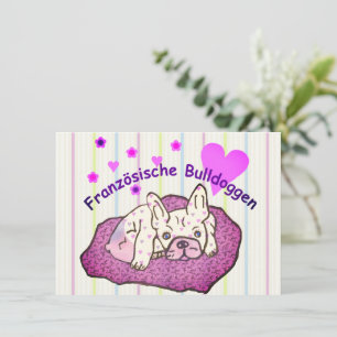 Carte Bouledogue français Anniversaire French Bulldog