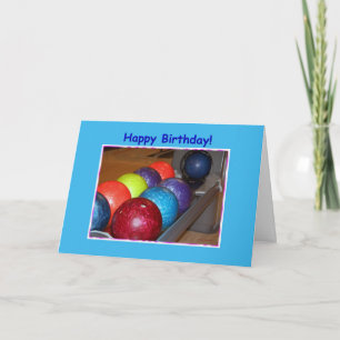 Carte Boules de bowling d'anniversaire