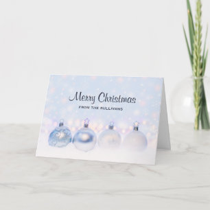 Carte Boules de Noël métalliques magiques Photographie