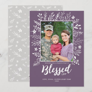 Carte Bounty Christmas Purple Holiday Flat