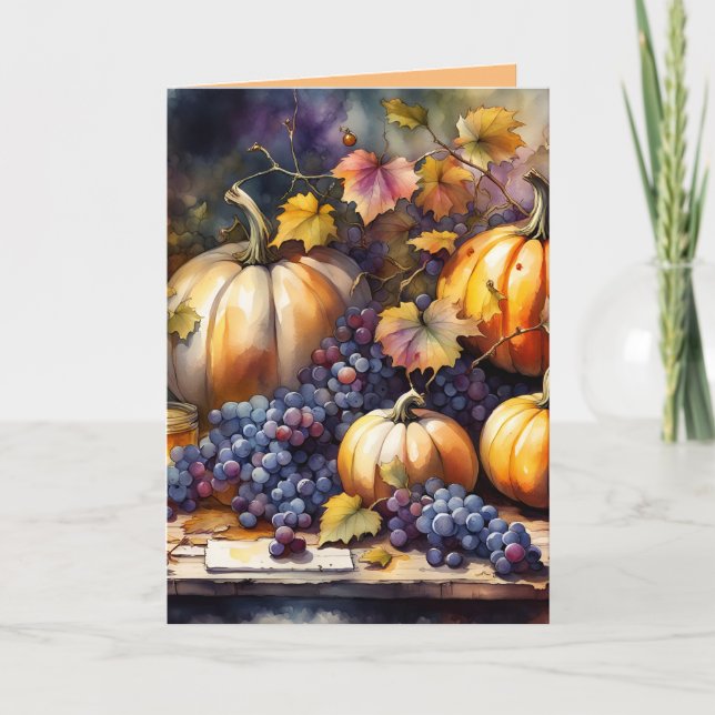 Carte Bounty d'automne, citrouille, Miel de raisins (Devant)