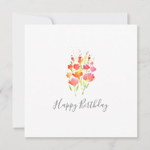 Carte Bouquet Abstrait de fleurs mixtes