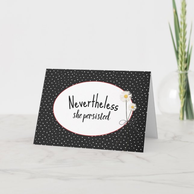 Carte Bouquet Daisy En Pois (Devant)