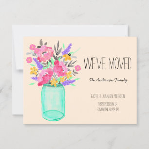 Carte Bouquet d'aquarelle Mason Fleurs de pot Nous avons