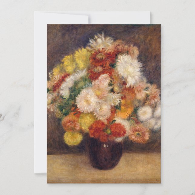 Carte Bouquet de chrysanthèmes | Renoir (Devant)