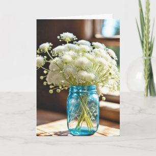 Carte Bouquet de dentelle de la reine Anne Anniversaire