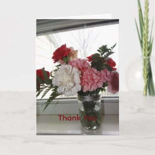 Carte Bouquet de fleurs d'œillet