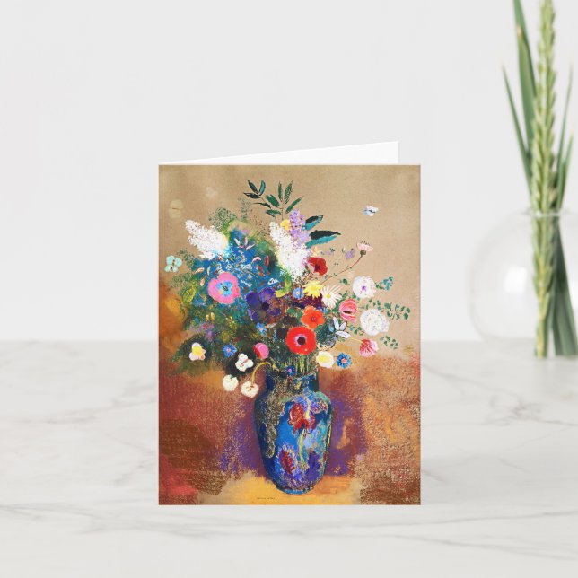 Carte Bouquet de fleurs par Odilon Redon (Devant)