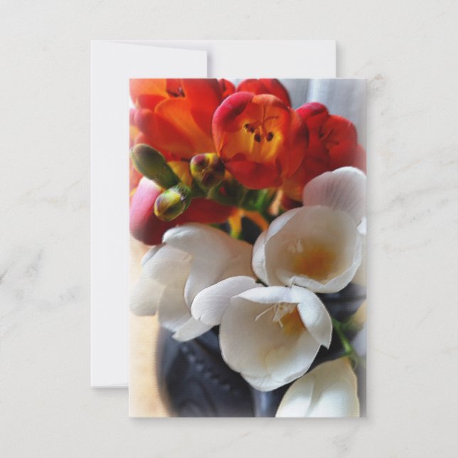 Carte bouquet de freesias (Devant)