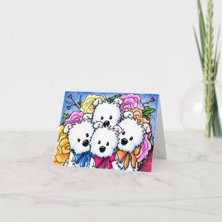 Carte Bouquet de la fête des mères Westie II