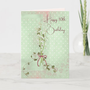 Carte Bouquet de muguet pour 80 ans