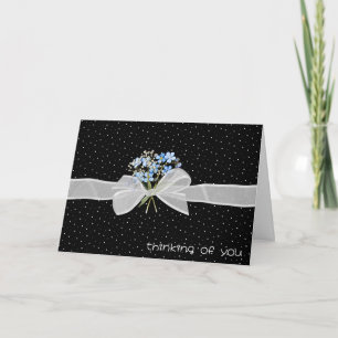 Carte Bouquet de Myosotis Pensée pour Toi