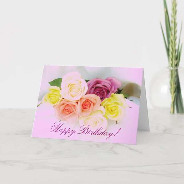 Carte Bouquet de roses (Devant)