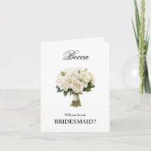 Bouquet de roses blanches Proposition demoiselle d