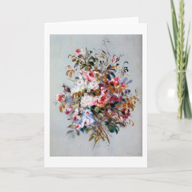 Carte Bouquet de Roses, Renoir (Devant)