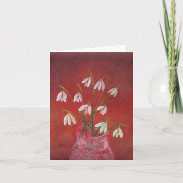 Carte Bouquet de snowdrops (Devant)