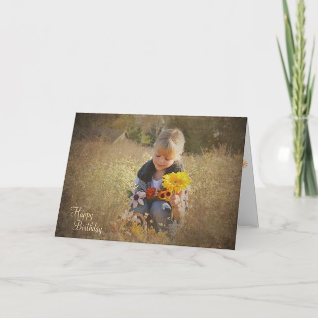 Carte Bouquet de tournesol (Devant)
