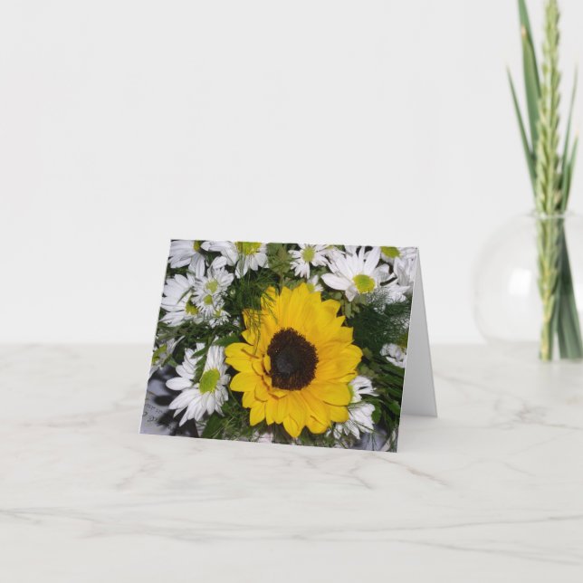 Carte Bouquet de tournesol (Devant)