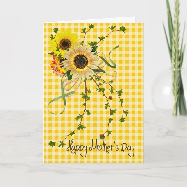 Carte Bouquet de tournesol (Devant)