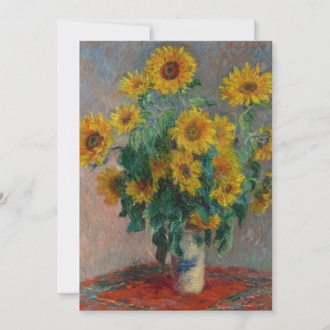 Carte Bouquet de tournesols | Claude Monet (Devant)