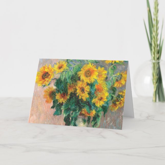 Carte Bouquet De Tournesols Claude Monet (Devant)