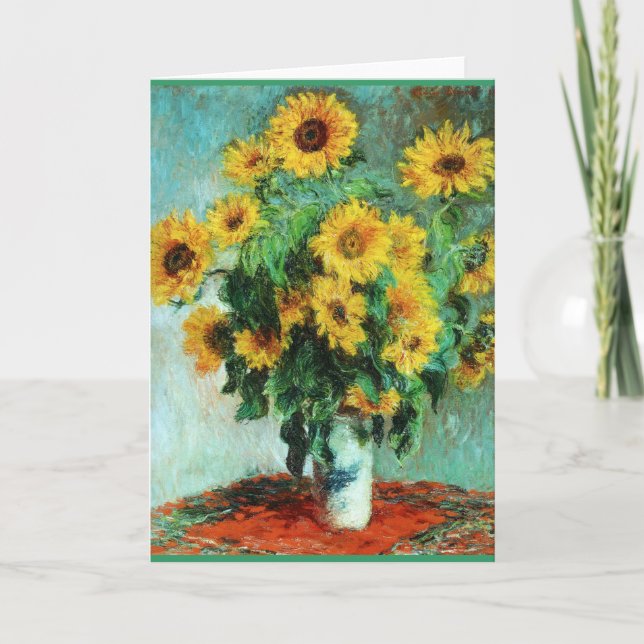Carte Bouquet de tournesols par Claude Monet (Devant)