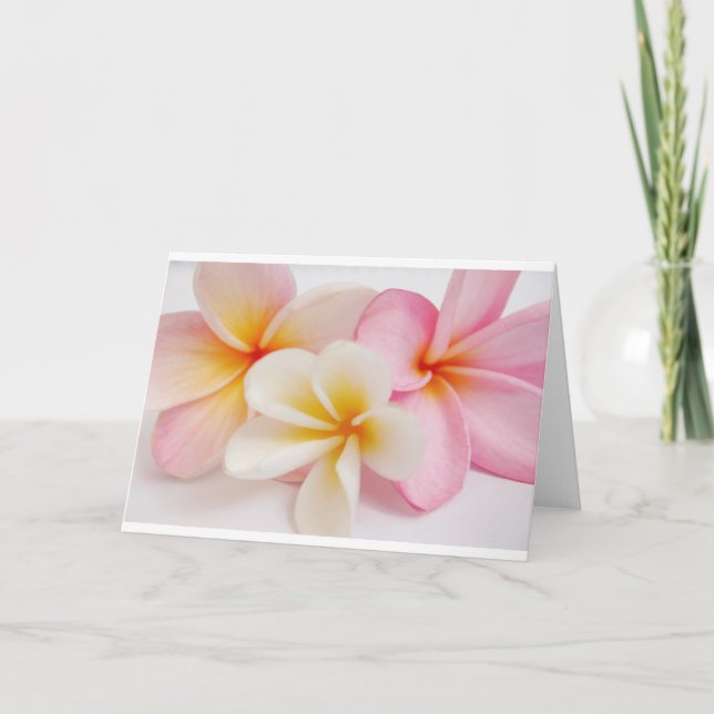 Carte bouquet des frangipanis (Devant)