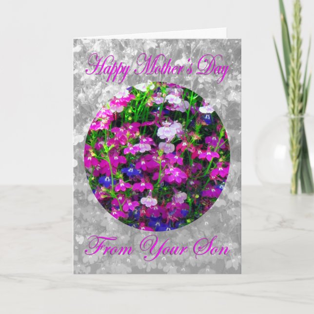 Carte Bouquet du jour de mère de fils (Devant)