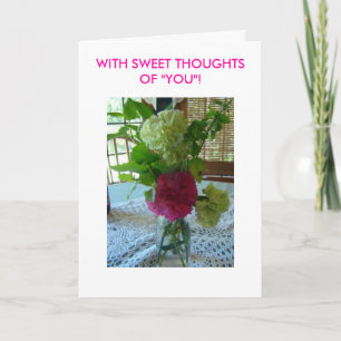 Carte Bouquet et crochet, AVEC THOUGHTSOF DOUX "VOUS" !