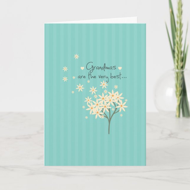 Carte Bouquet floral mignon Grand-mères Fête des mères (Devant)