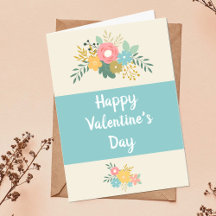 Bouquet floral moderne pastel de la Saint-Valentin