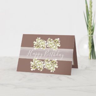 Carte Bouquet floral orchidée fleur rouge fille annivers