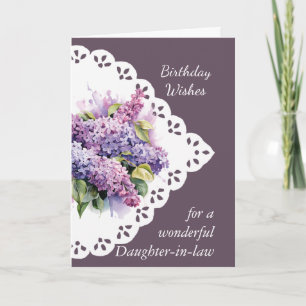 Carte Bouquet Lilac Fleur Belle-fille