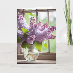 Carte Bouquet Lilac Pour Anniversaire