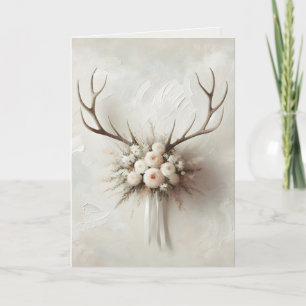 Carte Bouquet mariage et Antlers de cerfs