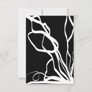 Carte Bouquet Noir : Abstrait noir et blanc