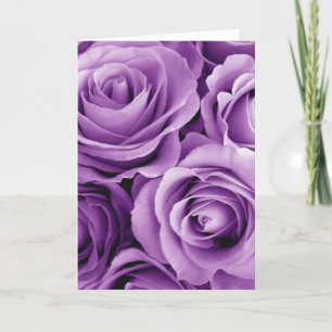 Carte Bouquet Rose violet objet cadeau pour elle