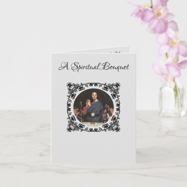 Carte Bouquet spirituel Béni Mère (Orchidée)