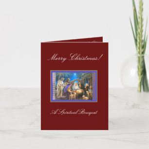 Carte Bouquet spirituel de Noël