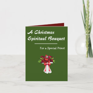 Carte Bouquet spirituel de Noël pour un prêtre