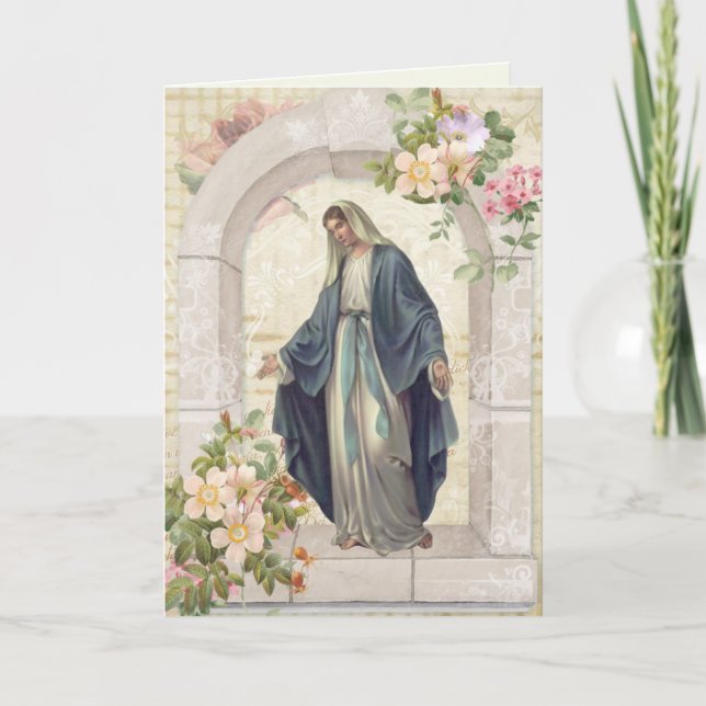 Carte Bouquet spirituel de prières de la Vierge Marie re (Devant)