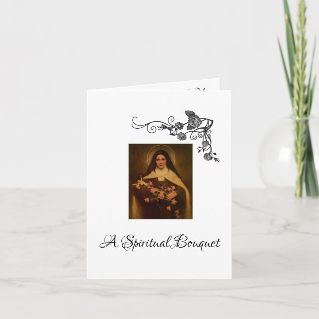 Carte Bouquet spirituel St Thérèse (Devant)