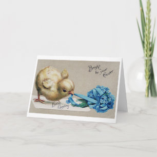 Carte Bouquet vintage de pâques
