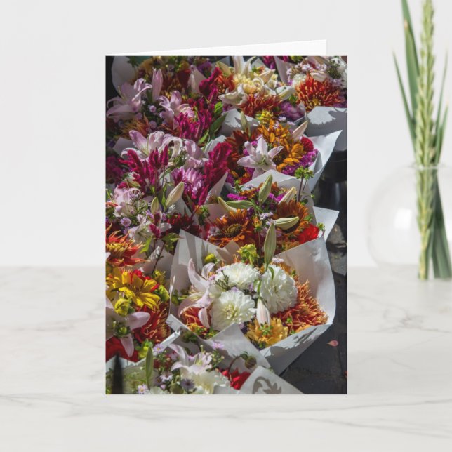 Carte Bouquets de fleur fraîche (Devant)