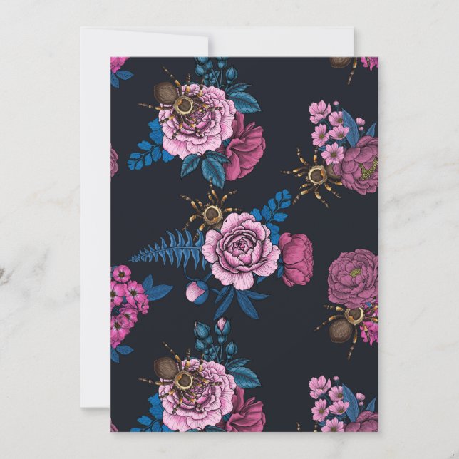 Carte Bouquets et tarantula 2 (Devant)