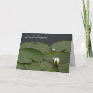 Carte Bourgeons de nénuphar pour condoléances